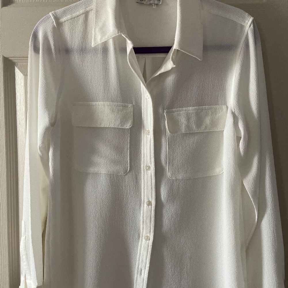 Button down white blouse - image 1